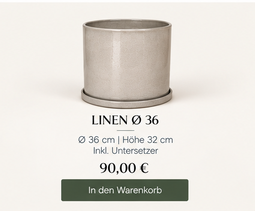 OONA LINEN 36 Blumentopf Beige