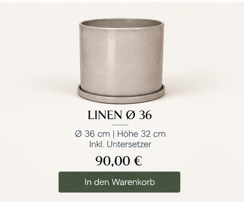 OONA LINEN 36 Blumentopf Beige