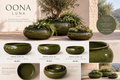 OONA LUNA 3er Set Pflanzschalen Olivgrün