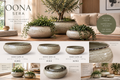 OONA SERA 3er Set Pflanzschalen Beige